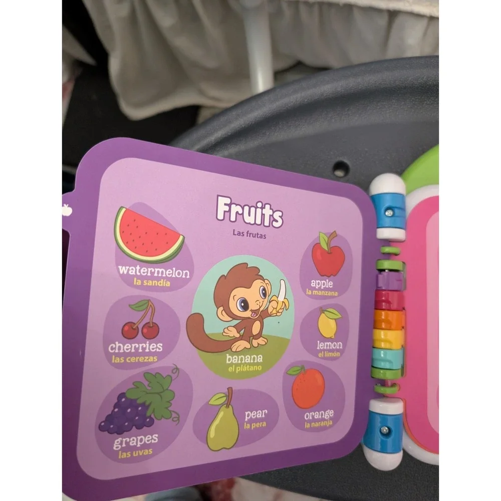Leap Frog Learning Friends 100 Words Electronic Book English Spanish 2018 Works